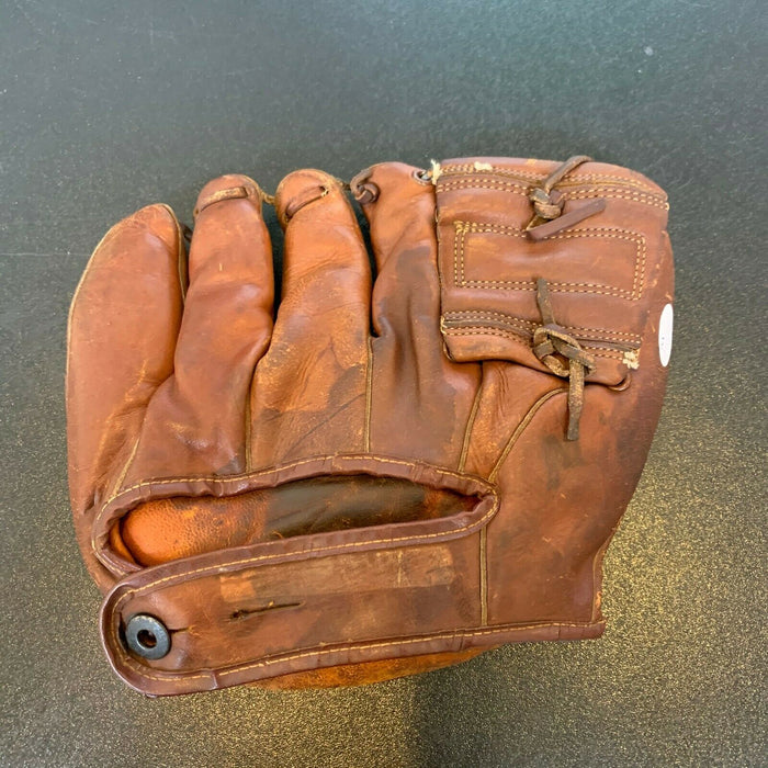 Ralph Kiner Signed Vintage 1950's Game Model Baseball Glove With JSA Sticker