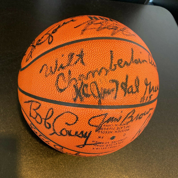 Wilt Chamberlain Bill Russell NBA Legends Signed 30th Anniversary Basketball JSA