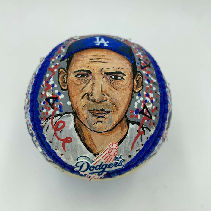 Sandy Koufax Signed Charles Fazzino Hand Painted Pop Art Baseball With COA