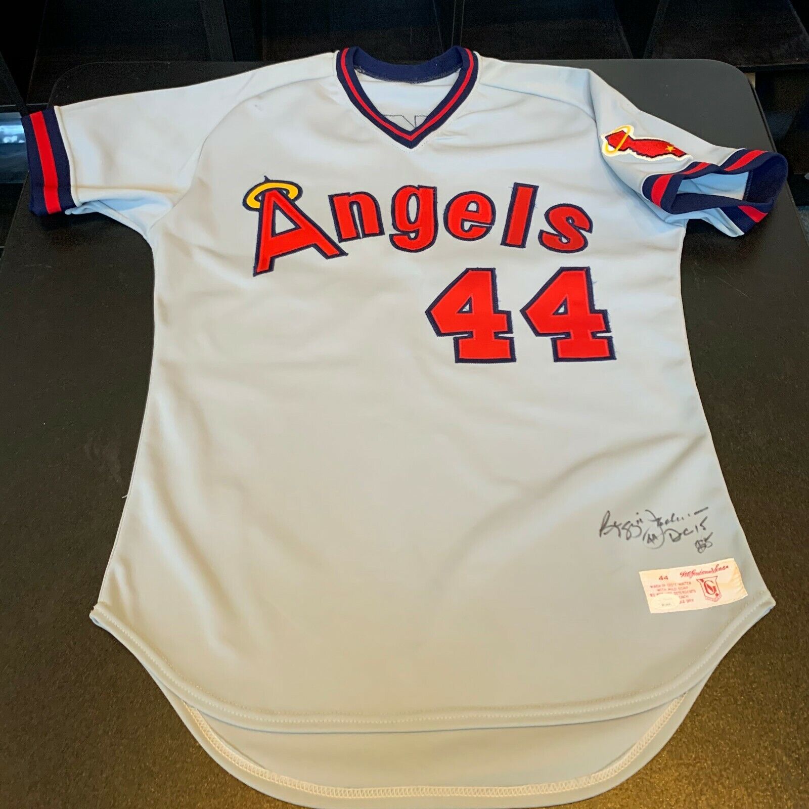 Reggie Jackson Signed Game Used 1980's California Angels Jersey
