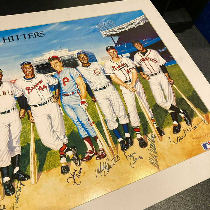 500 Home Run Signed Photo Mickey Mantle Ted Williams Willie Mays Hank Aaron JSA