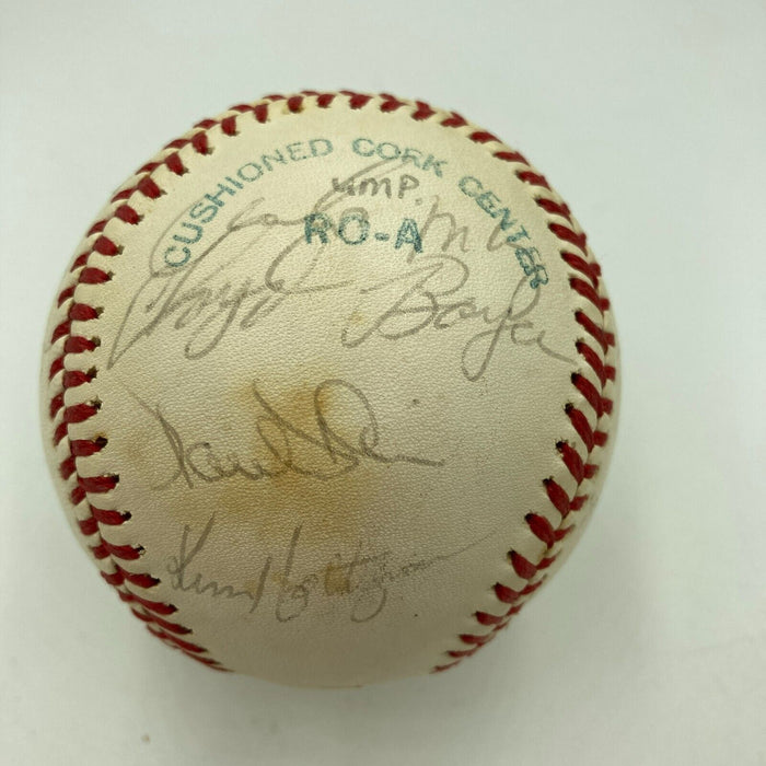 1977 NY Yankees World Series Champs Team Signed Baseball Thurman Munson JSA COA