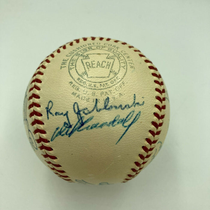 Jackie Robinson Willie Mays 1954 All Star Game Team Signed Baseball JSA COA