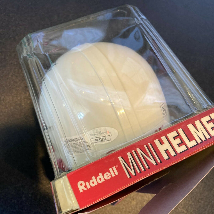 Bo Schembechler "Hall Of Fame 1993" Signed Miami RedHawks Mini Helmet JSA COA