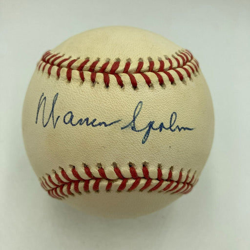 Warren Spahn Signed Official National League Baseball JSA COA