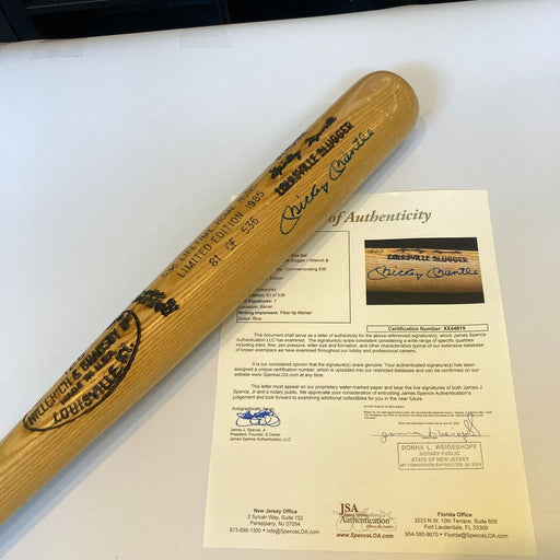 Mickey Mantle Signed 536 Home Runs Louisville Slugger Baseball Bat JSA COA