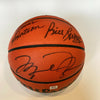 Michael Jordan Bill Russell Magic Johnson Larry Bird Signed Basketball UDA COA
