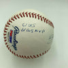 Whitey Ford HOF 74 W.S. MVP Signed Heavily Inscribed Stat Baseball PSA DNA COA