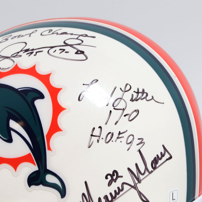 1972 Miami Dolphins Super Bowl Champs Team Signed Riddell Helmet JSA COA
