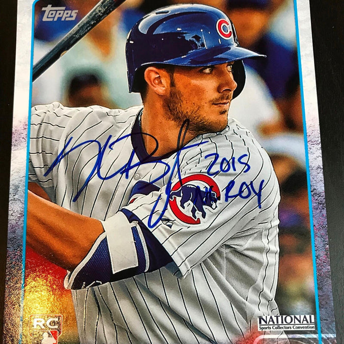 2015 Topps Kris Bryant "ROY 2015" Signed Jumbo RC Rookie Auto MLB Authenticated