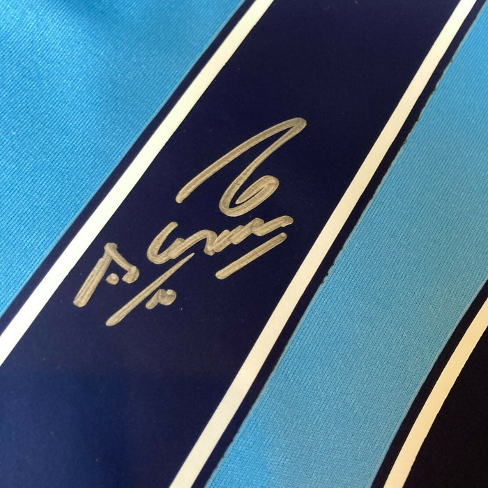 Autographed/Signed Sergio Kun Aguero Manchester City Blue Jersey