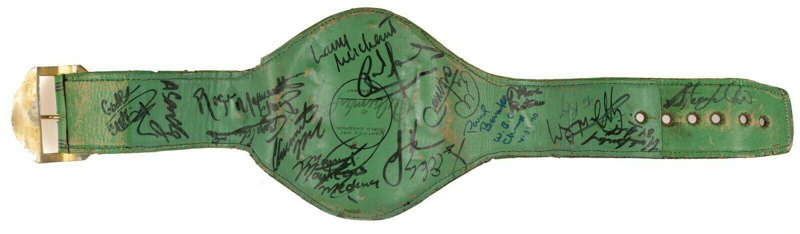 Floyd Mayweather George Foreman World Boxing Council Signed Champion Belt JSA