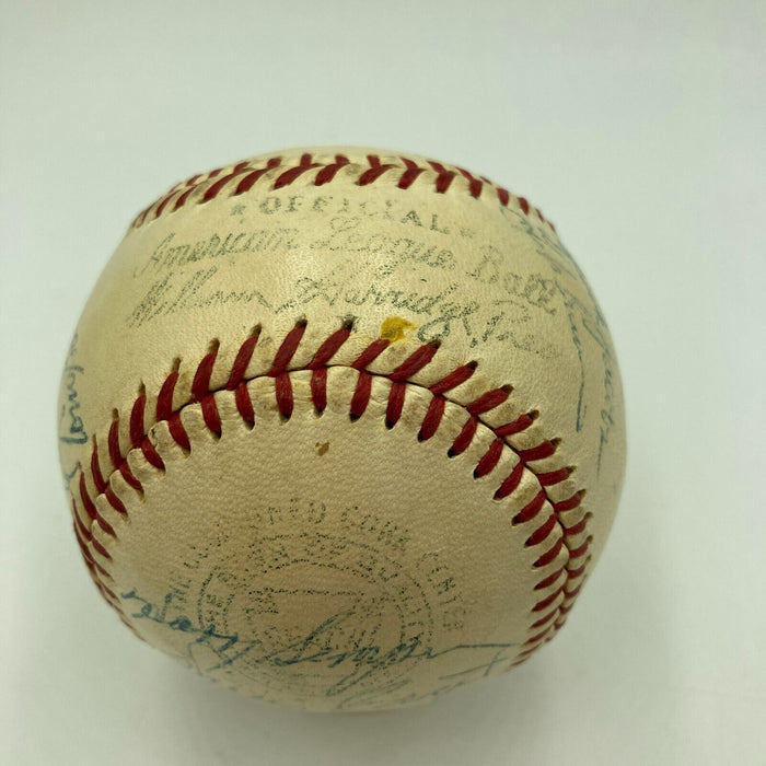 1956 Kansas City Athletics A's Team Signed American League Baseball JSA COA