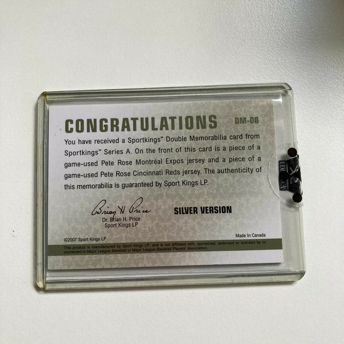 2007 Sportkings Pete Rose Game Used Jersey Patch