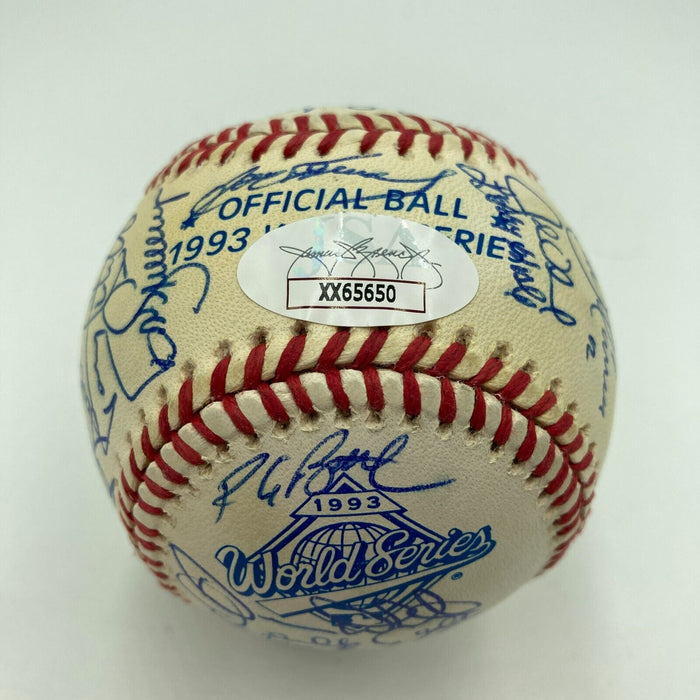 1993 Toronto Blue Jays World Series Champs Team Signed W.S. Baseball JSA COA