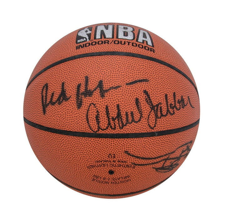 Wilt Chamberlain Kareem Abdul Jabbar NBA Legends Signed Basketball With JSA COA