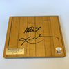 Kobe Bryant & Magic Johnson Signed Los Angeles Lakers Forum Game Used Floor JSA