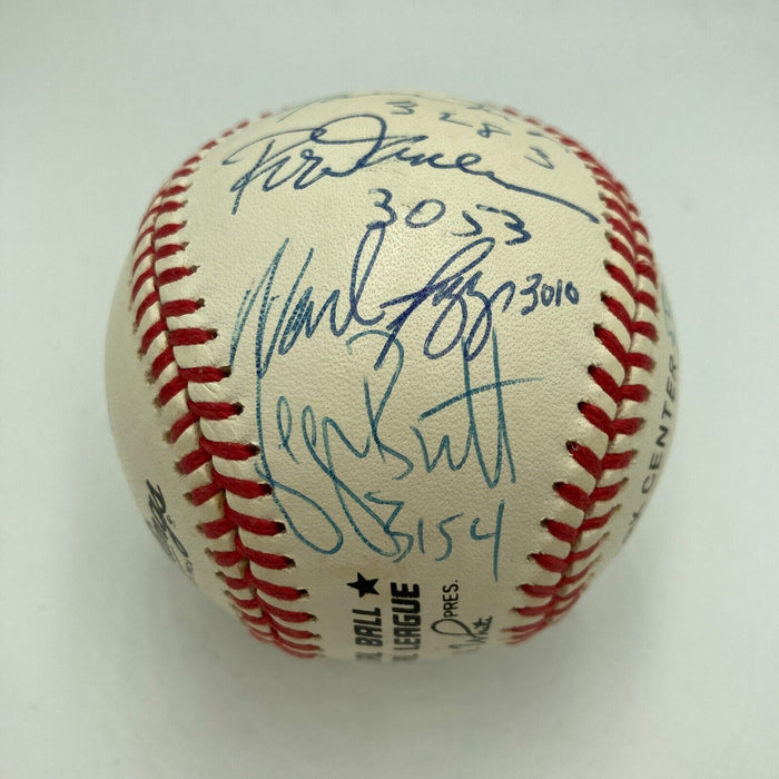The Finest 3,000 Hit Club Signed Baseball With Inscriptions 15 Signatures JSA