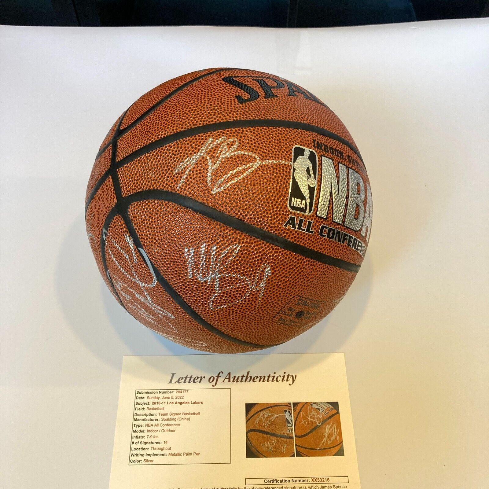 Kevin Garnett 2004 MVP Signed Spalding NBA Game Basketball Upper Deck UDA  COA