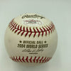 Carlton Fisk "Fisk Pole" & Johnny Pesky "Pesky Pole" Signed 2004 WS Baseball JSA