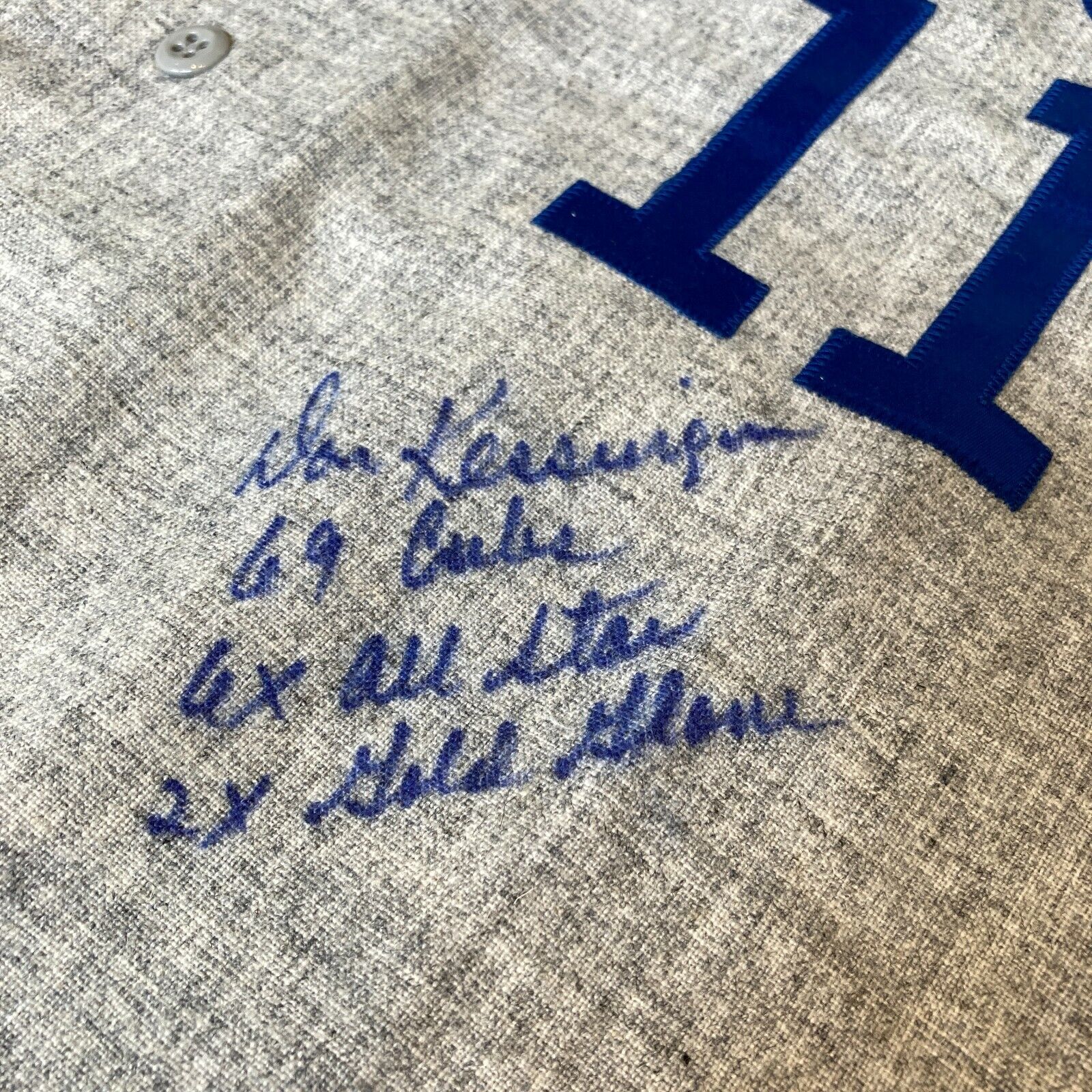 Lot Detail - 1969 Don Kessinger Chicago Cubs Signed Game Worn Home Jersey  (MEARS LOA/JSA)