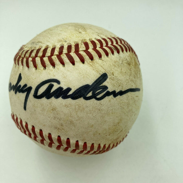 Sparky Anderson Signed Spring Training Game Used Major League Baseball JSA COA