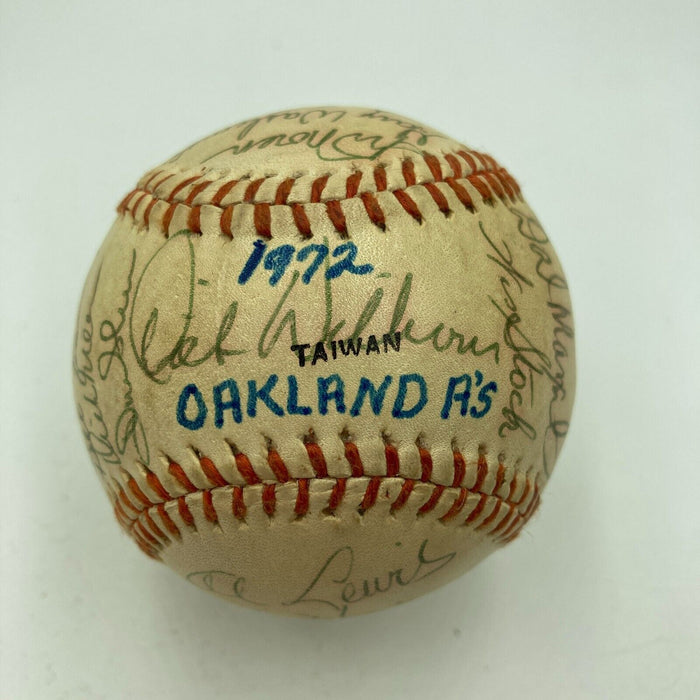 1972 Oakland A's Athletics World Series Champs Team Signed Baseball JSA COA