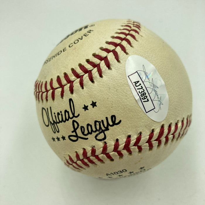 Warren Spahn Signed Official League Baseball JSA COA