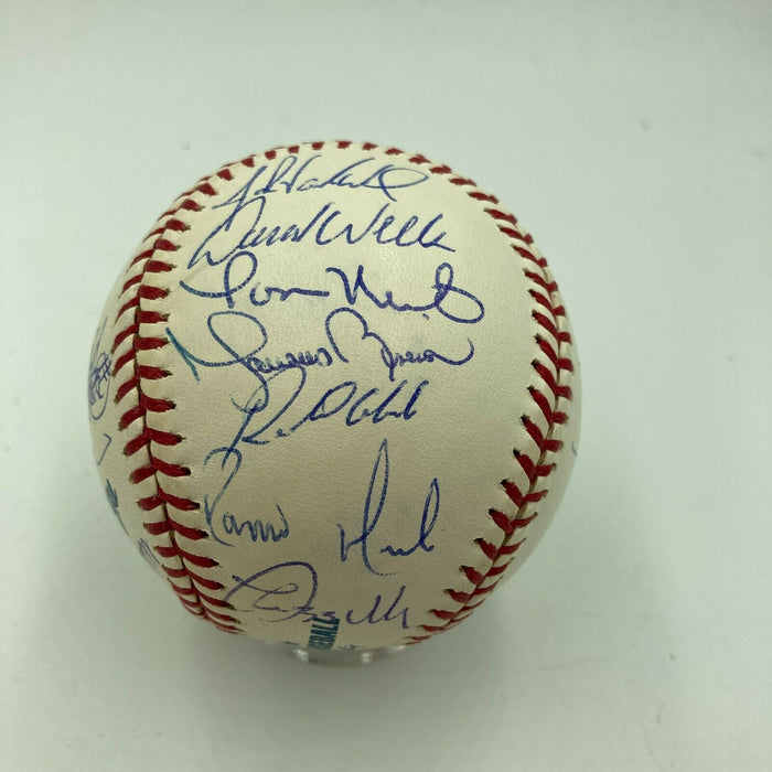 2002 New York Yankees Team Signed Baseball Derek Jeter & Mariano Rivera PSA DNA