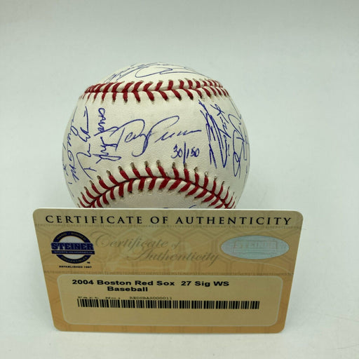 2004 Boston Red Sox World Series Champs Team Signed W.S. Baseball Steiner