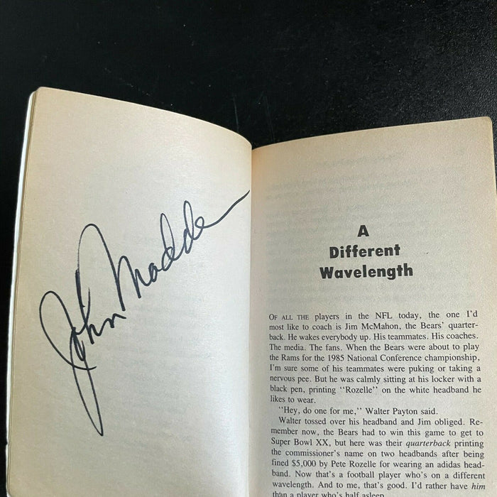 John Madden Signed Autographed Football Book