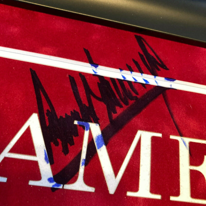 President Donald Trump Signed Make America Great Again 12x27 Framed Sign JSA COA