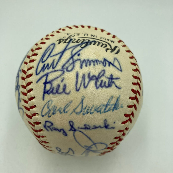 1961 St. Louis Cardinals Team Signed Baseball 25 Sigs Stan Musial Beckett COA