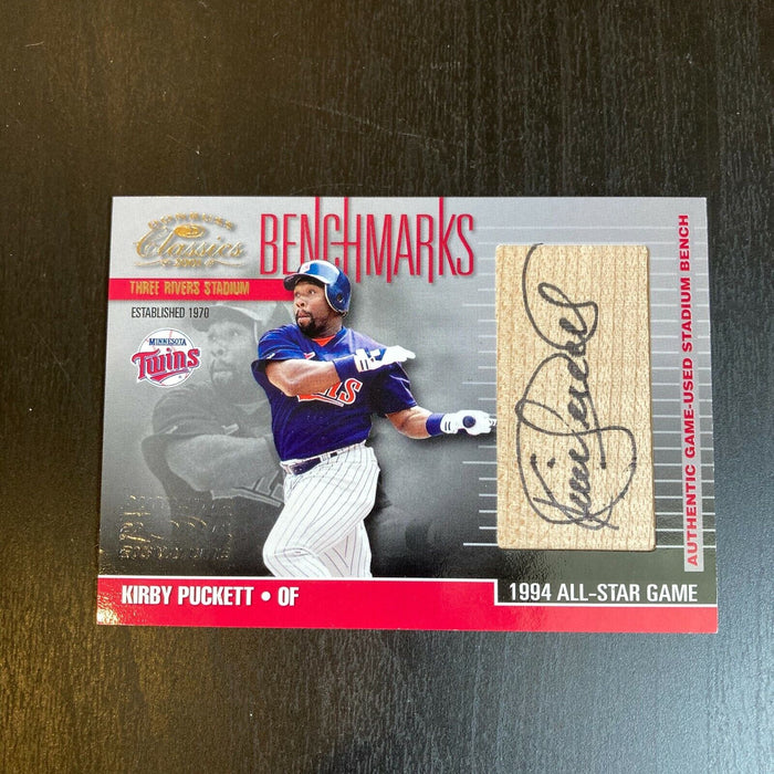2001 Donruss Classics Benchmarks Kirby Puckett Auto Signed Baseball Card