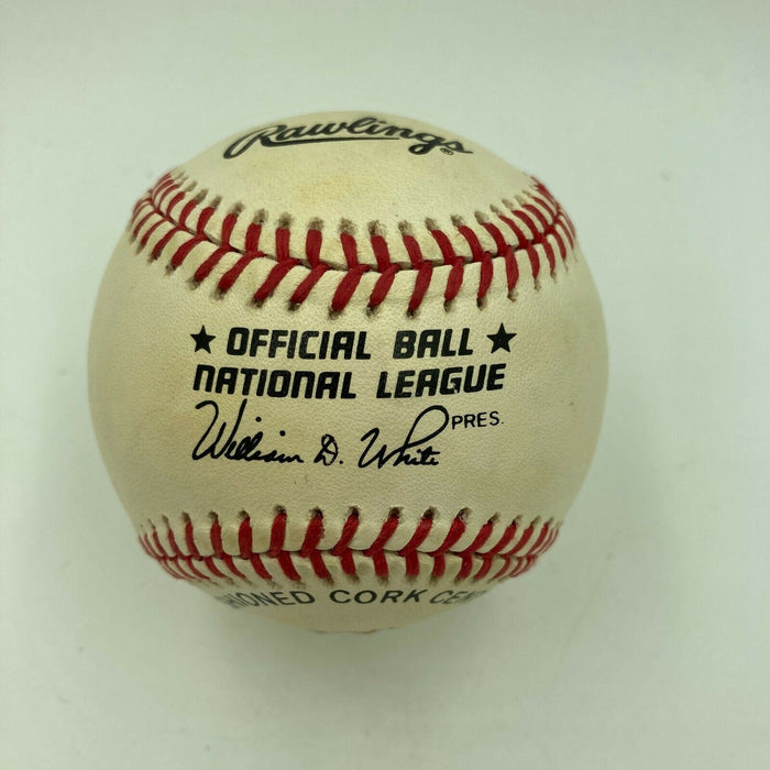 By Saam HOF 8-5-1990 Single Signed Baseball Philadelphia Phillies JSA COA RARE