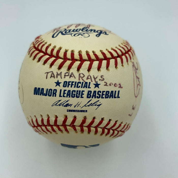 2002 Tampa Bay Rays Team Signed Official Major League Baseball