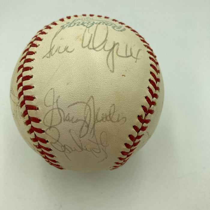 1977 NY Yankees World Series Champs Team Signed Baseball Thurman Munson JSA COA