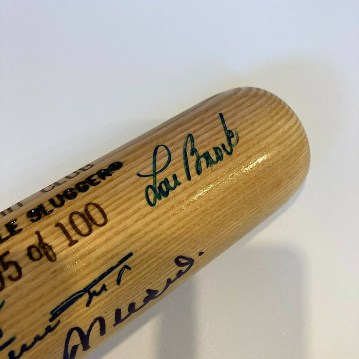 Willie Mays Hank Aaron 3,000 Hit Club Signed Baseball Bat 13 Sigs JSA COA