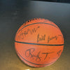 1997-98 Houston Rockets Team Signed Spalding NBA Basketball JSA COA Team Letter