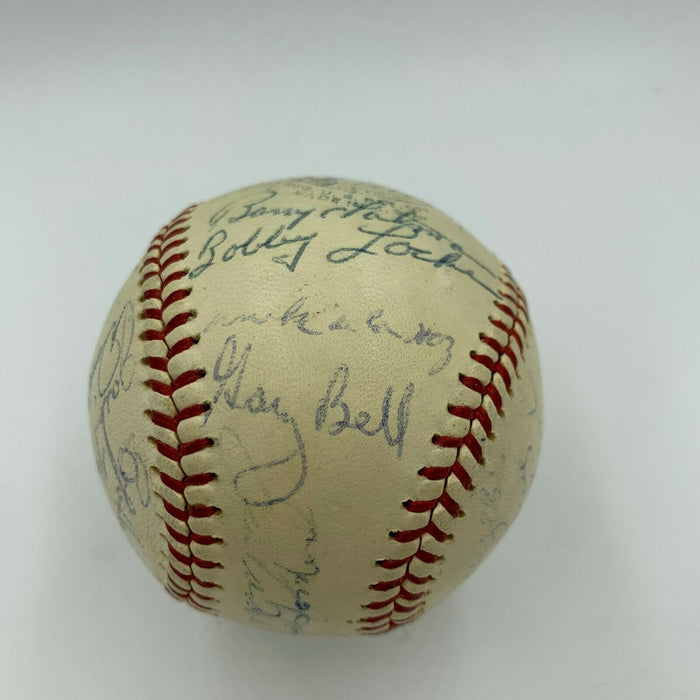 1958 Cleveland Indians Team Signed American League Baseball With Joe Gordon