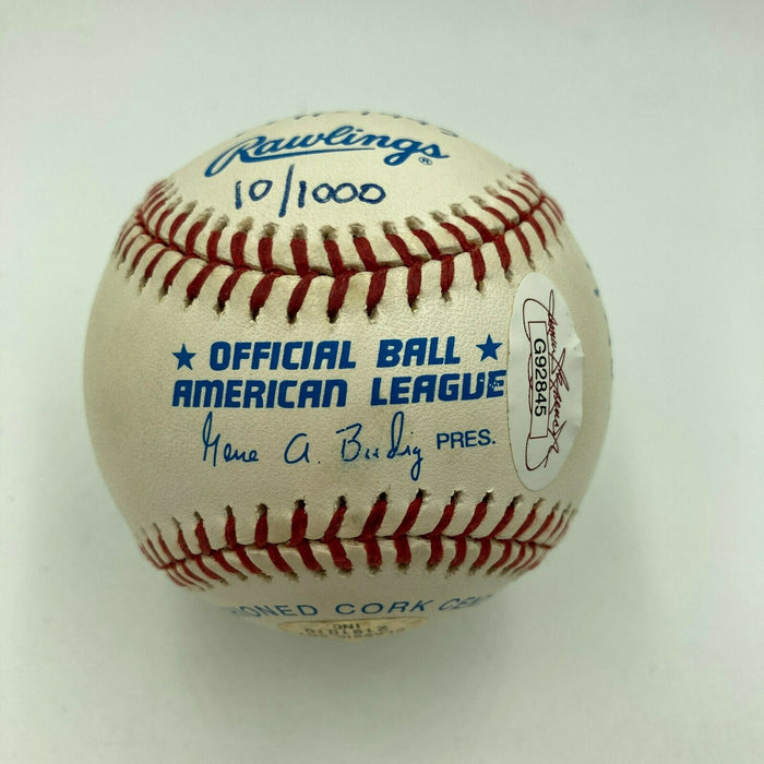 Dave Righetti Signed Heavily Inscribed Stat Baseball With JSA Sticker
