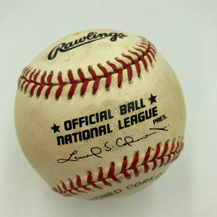 Maury Wills "1962 104 SB's NL MVP" Signed Official National League Baseball