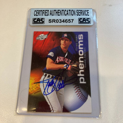 1996 Fleer Excel Todd Helton Signed RC CAS Certified Auto