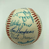 Beautiful HOF Multi Signed Baseball Ernie Banks Eddie Mathews 21 Sigs JSA COA