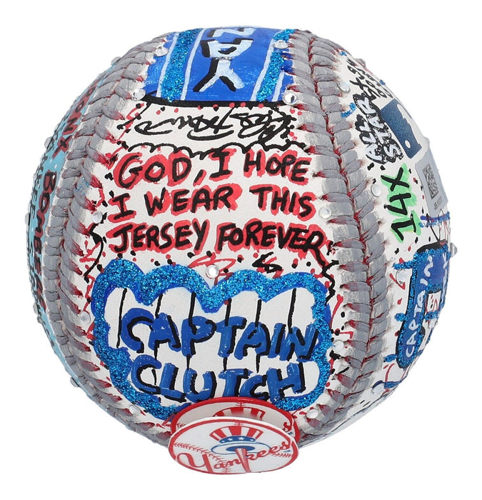 Derek Jeter Signed Charles Fazzino Hand Painted Pop Art Baseball Steiner COA