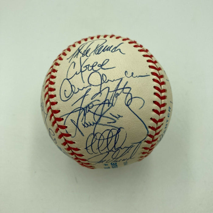 1998 New York Yankees World Series Champs Team Signed Baseball Derek Jeter JSA