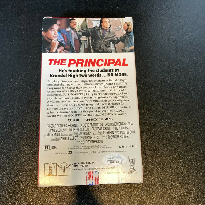James Belushi Signed The Principal VHS Movie With JSA COA
