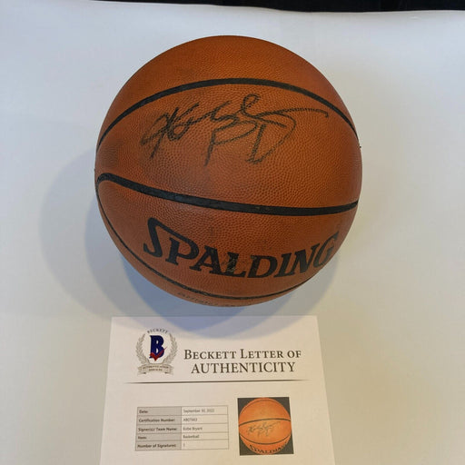 Kobe Bryant Signed Spalding Official NBA Game Basketball Beckett COA & PSA DNA