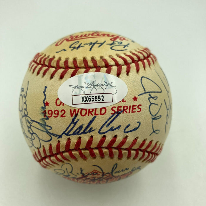1992 Toronto Blue Jays World Series Champs Team Signed W.S. Baseball JSA COA