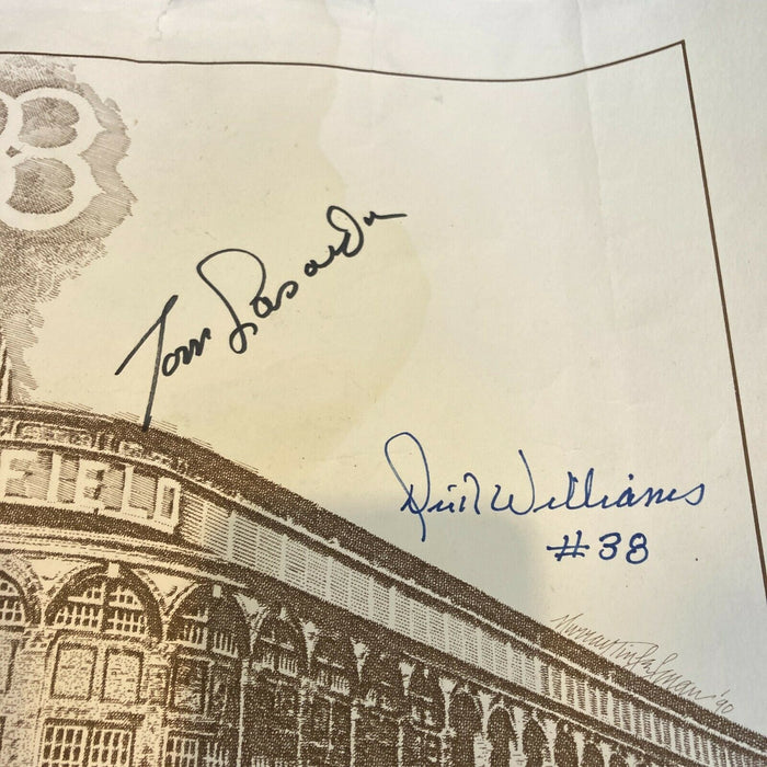 Tommy Lasorda Brooklyn Dodgers Greats Signed Ebbets Field Poster Photo